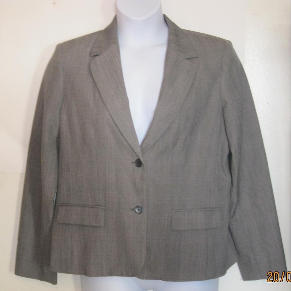 Rafaella misses 14 gray 2 button polyester suit jacket blazer j61
